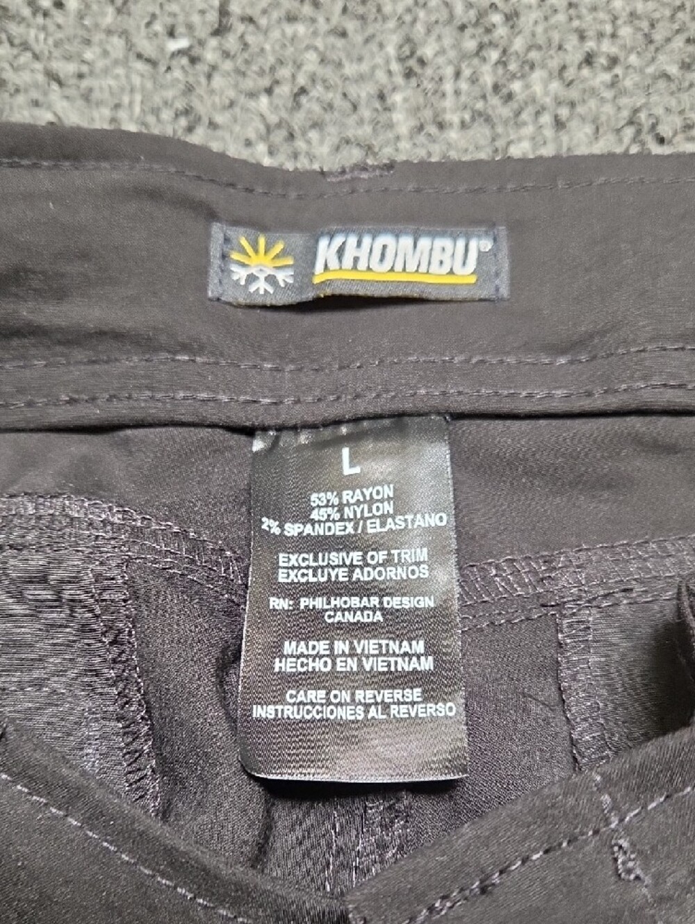 (#1) Khombu Black Women's Chino Capri Pants - Picture 2 of 9